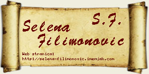Selena Filimonović vizit kartica
